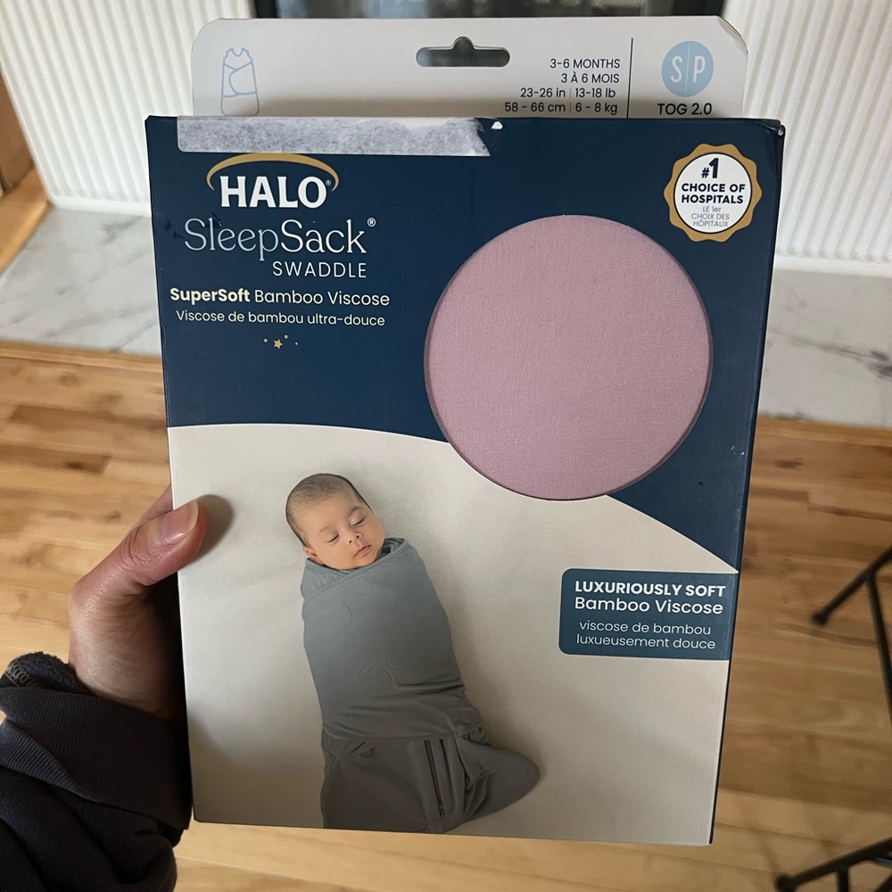 HALO SleepSack Swaddle – Bamboo (3–6 months, TOG 2.0)